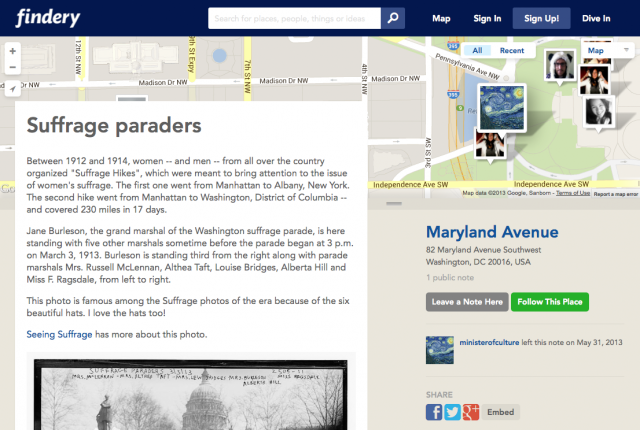 Findery: Suffrage Paraders